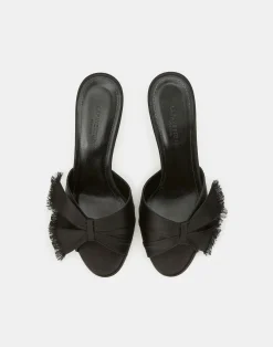 Satin Heeled Mule