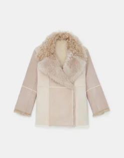 Shearling Reversible Double-Breasted Oversized Peacoat