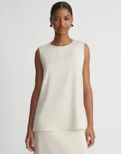 Silk Crepe De Chine Sleeveless Blouse
