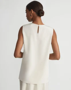 Silk Crepe De Chine Sleeveless Blouse