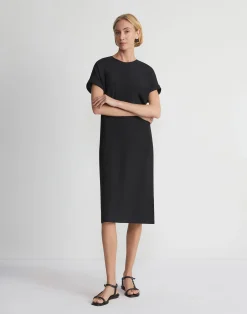 Silk Stretch Georgette T-Shirt Dress