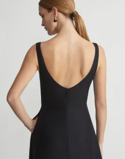 Silk-Linen Bateau Gown