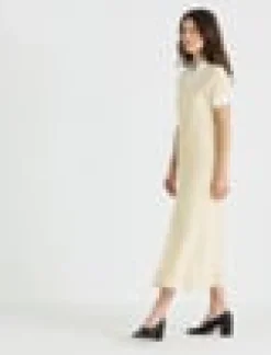 Soutache Embroidered Cotton Dress