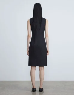 Stretch Wool Sheath Dress