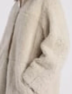 Wavy Lamb Shearling Reversible Coat
