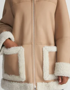 Wavy Lamb Shearling Reversible Coat