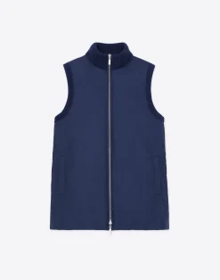 Wool Knit & Recycled Poly Quilted Reversible Vest