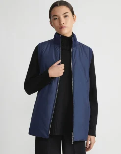 Wool Knit & Recycled Poly Quilted Reversible Vest