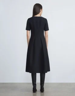 Wool-Silk Crepe Dress