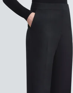 Wool-Silk Crepe Gates Pant