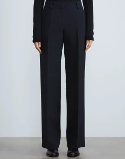 Wool-Silk Crepe Sullivan Pant